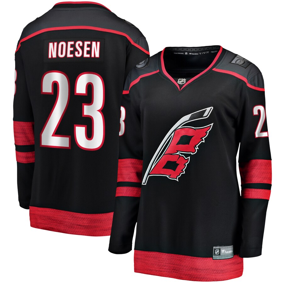 Women's Carolina Hurricanes Stefan Noesen Fanatics Branded Black Home Breakaway Player Jersey - Puhuasuan