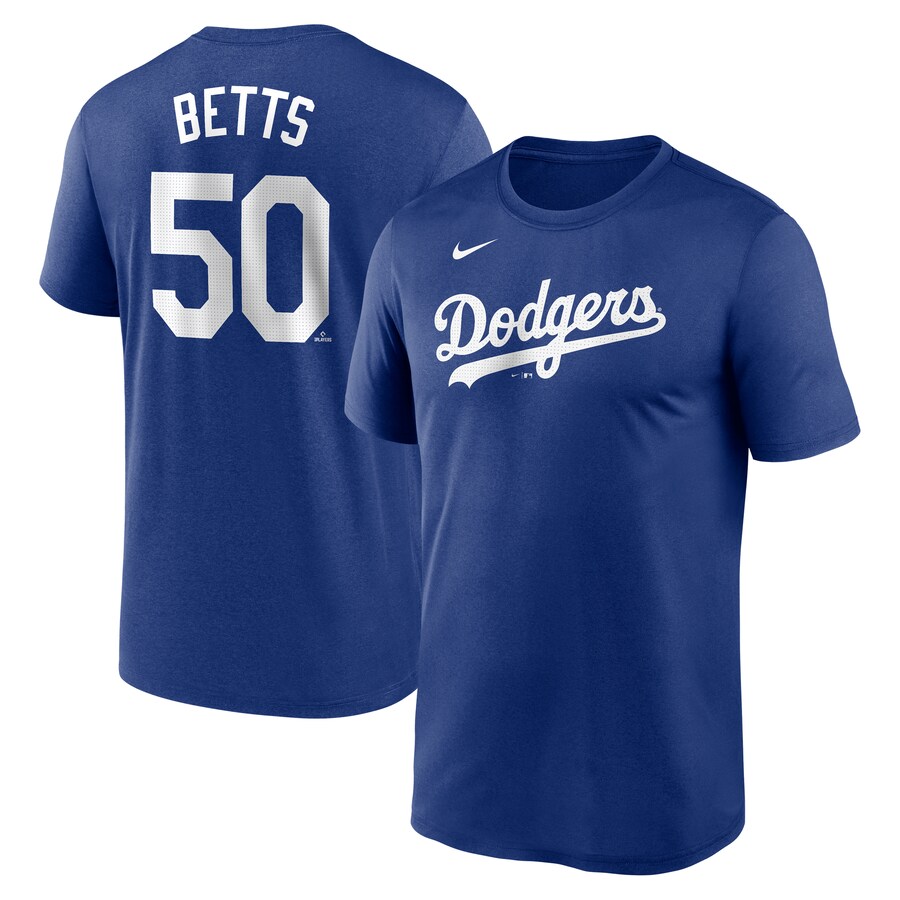 Men's Los Angeles Dodgers Mookie Betts Nike Royal Legend Name & Number Performance T-Shirt - Puhuasuan