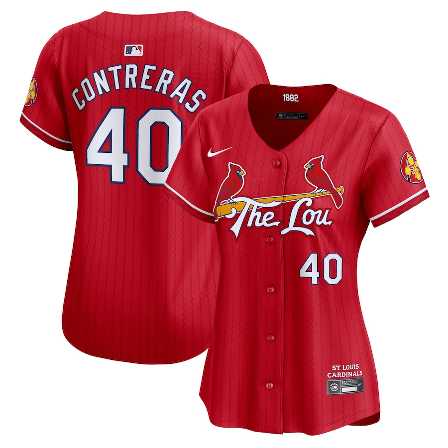 Women's St. Louis Cardinals Willson Contreras Nike Red 2024 City Connect Limited Player Jersey - Puhuasuan