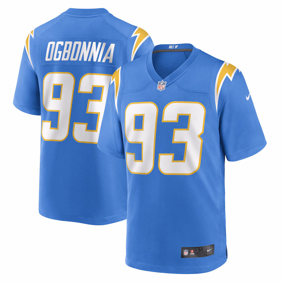 Men's Los Angeles Chargers Otito Ogbonnia Nike Powder Blue Game Player Jersey - Puhuasuan