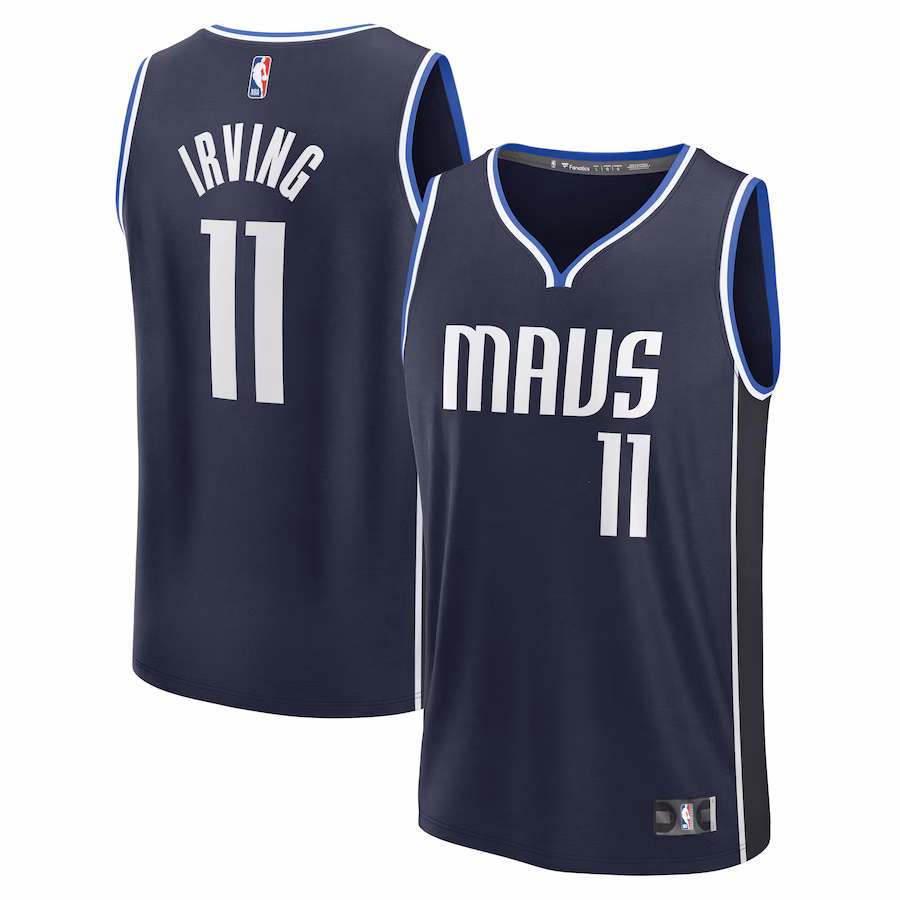 Men's Dallas Mavericks Kyrie Irving Fanatics Navy Fast Break Replica Player Jersey - Statement Edition - Puhuasuan
