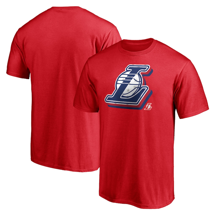Men's Los Angeles Lakers Red Red White & Team T-Shirt - Puhuasuan