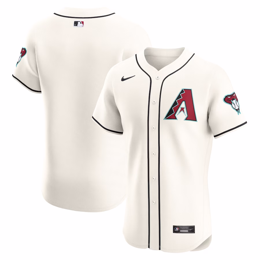 Men's Arizona Diamondbacks  Nike Cream Elite Jersey - Puhuasuan