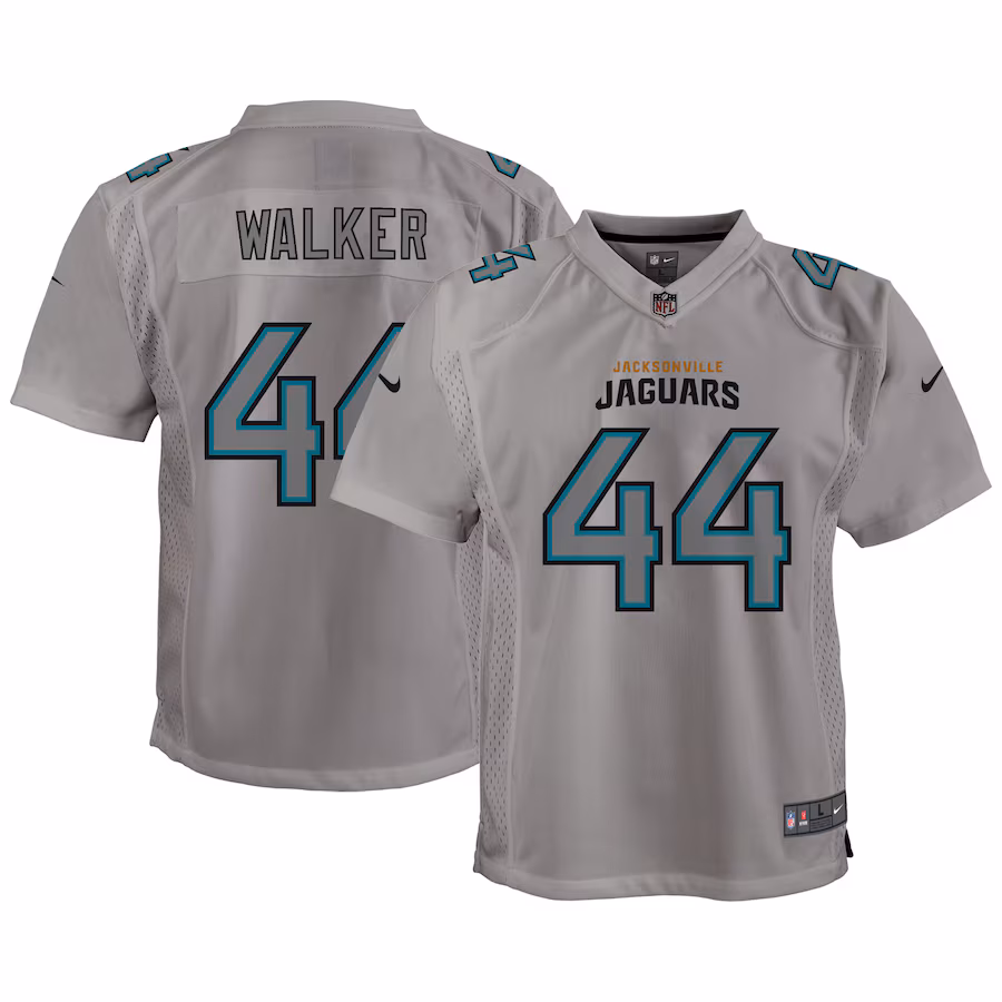 Youth Jacksonville Jaguars Travon Walker Nike Gray Atmosphere Game Jersey - Puhuasuan