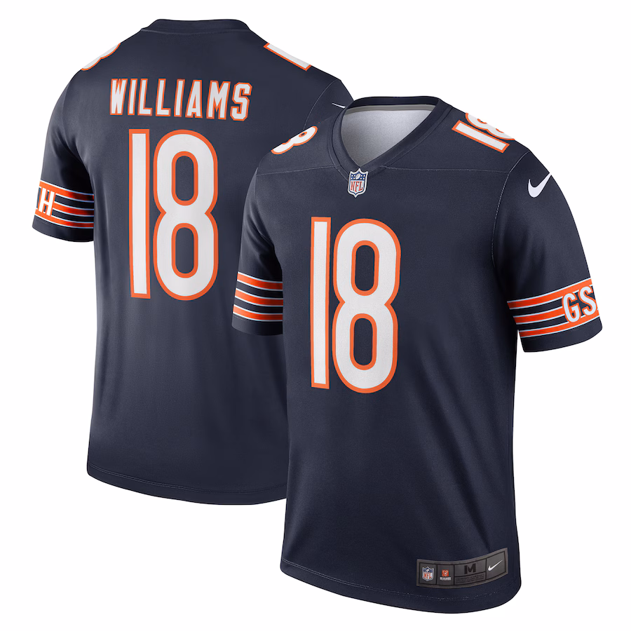 Men's Chicago Bears Caleb Williams Nike Navy Team Legend Player Performance Top - Puhuasuan