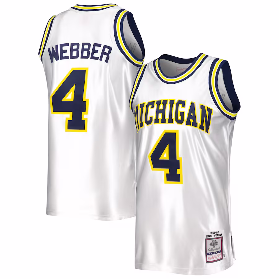 Chris Webber Michigan Wolverines Mitchell & Ness 1991/92 Authentic Jersey - White - Puhuasuan