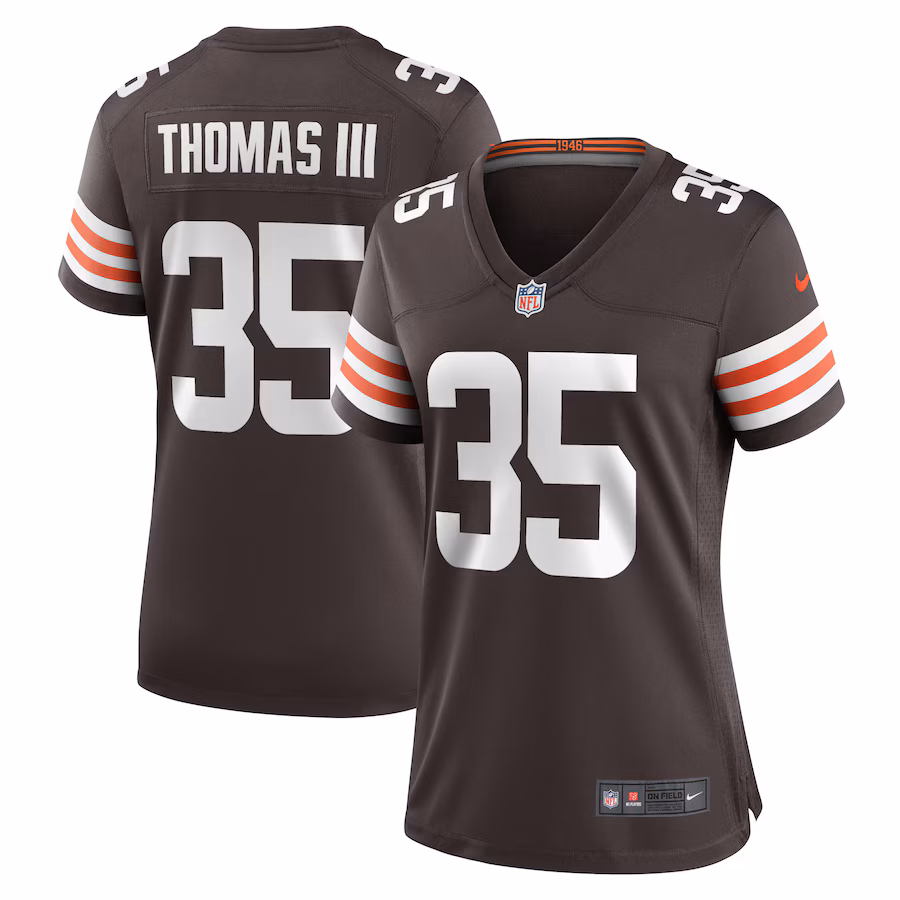 Women's Cleveland Browns Charlie Thomas Nike  Brown Team Game Jersey - Puhuasuan