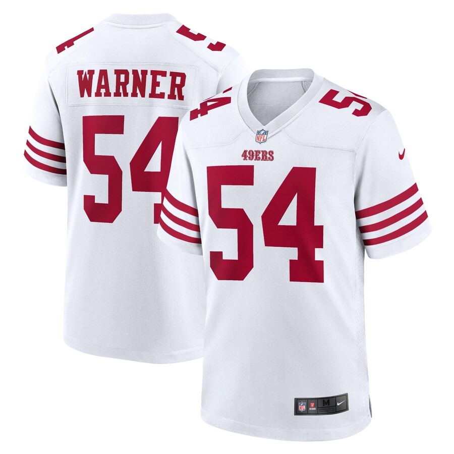 Men's San Francisco 49ers Fred Warner Nike White Team Game Player Jersey - Puhuasuan