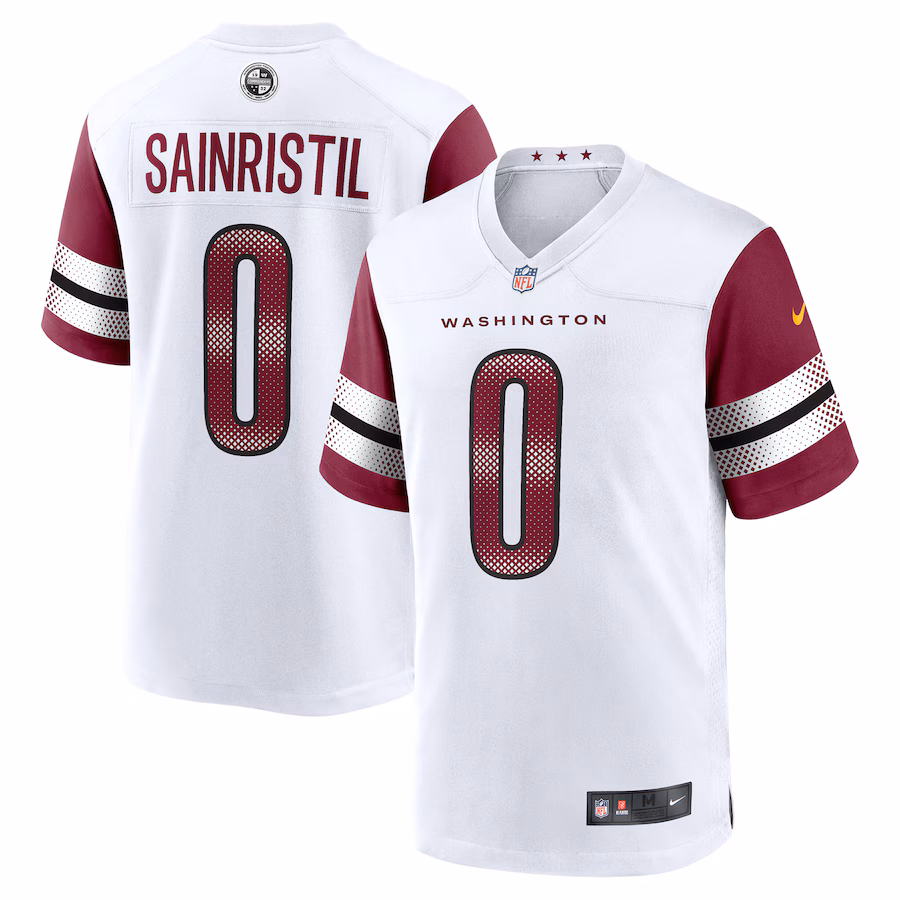 Men's Washington Commanders Mike Sainristil Nike White Game Jersey - Puhuasuan