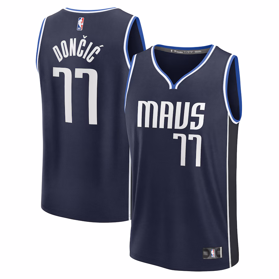 Men's Dallas Mavericks Luka Don?i? Fanatics Navy Fast Break Player Jersey - Statement Edition - Puhuasuan