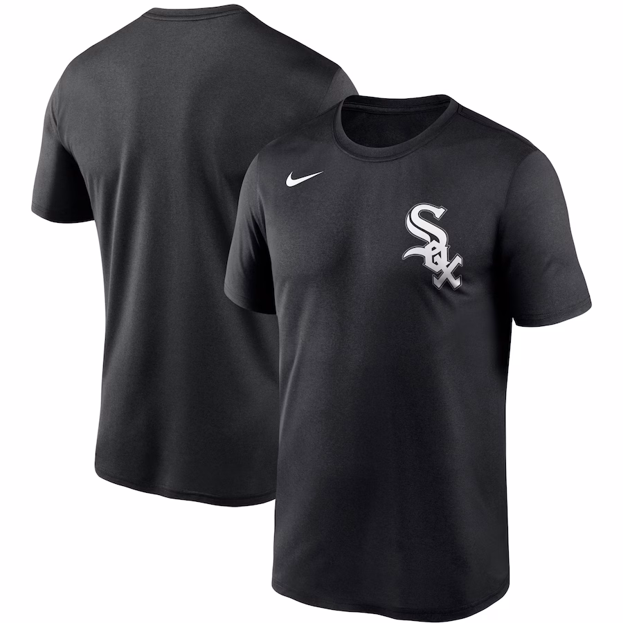 Men's Chicago White Sox Nike Black Wordmark Legend Performance T-Shirt - Puhuasuan