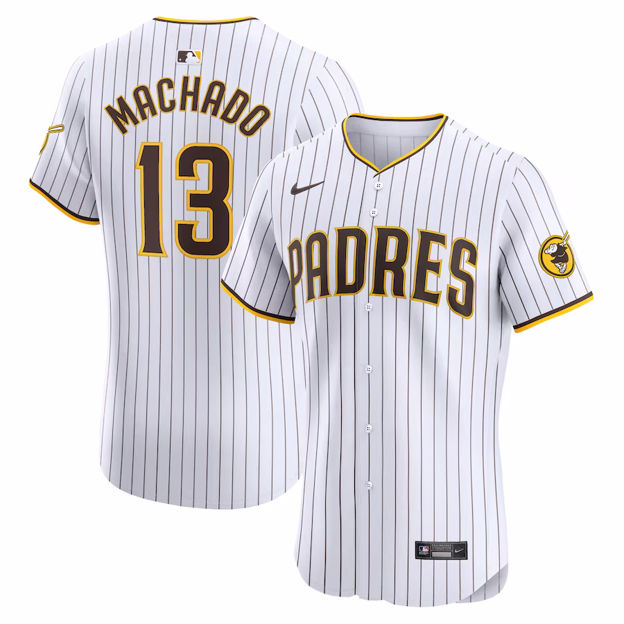 Men's San Diego Padres Manny Machado Nike White Home Elite Jersey - Puhuasuan
