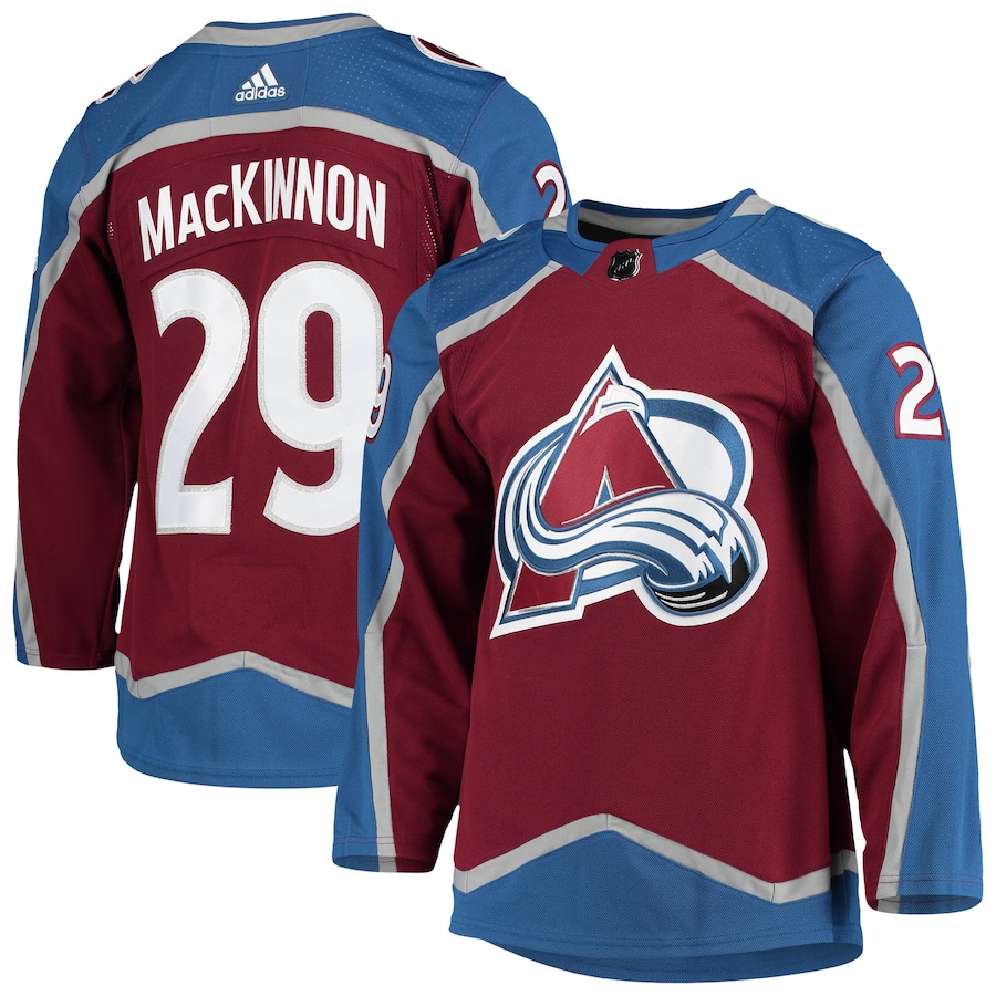 Men's Colorado Avalanche Nathan MacKinnon adidas Burgundy Home Primegreen Authentic Pro Player Jersey - Puhuasuan