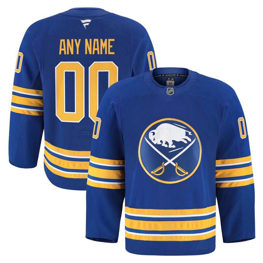 Men's Buffalo Sabres Fanatics Royal Home Authentic Pro Custom Jersey - Puhuasuan