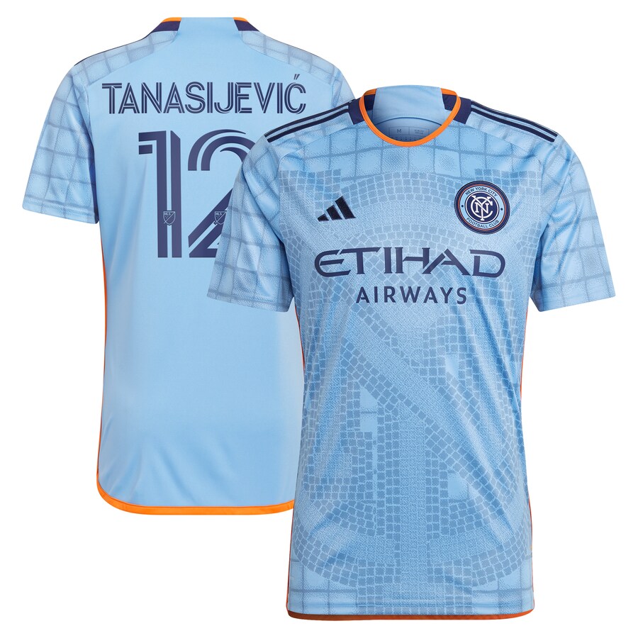 Men's New York City FC Strahinja Tanasijevic adidas Light Blue 2024 The Interboro Kit Replica Player Jersey - Puhuasuan
