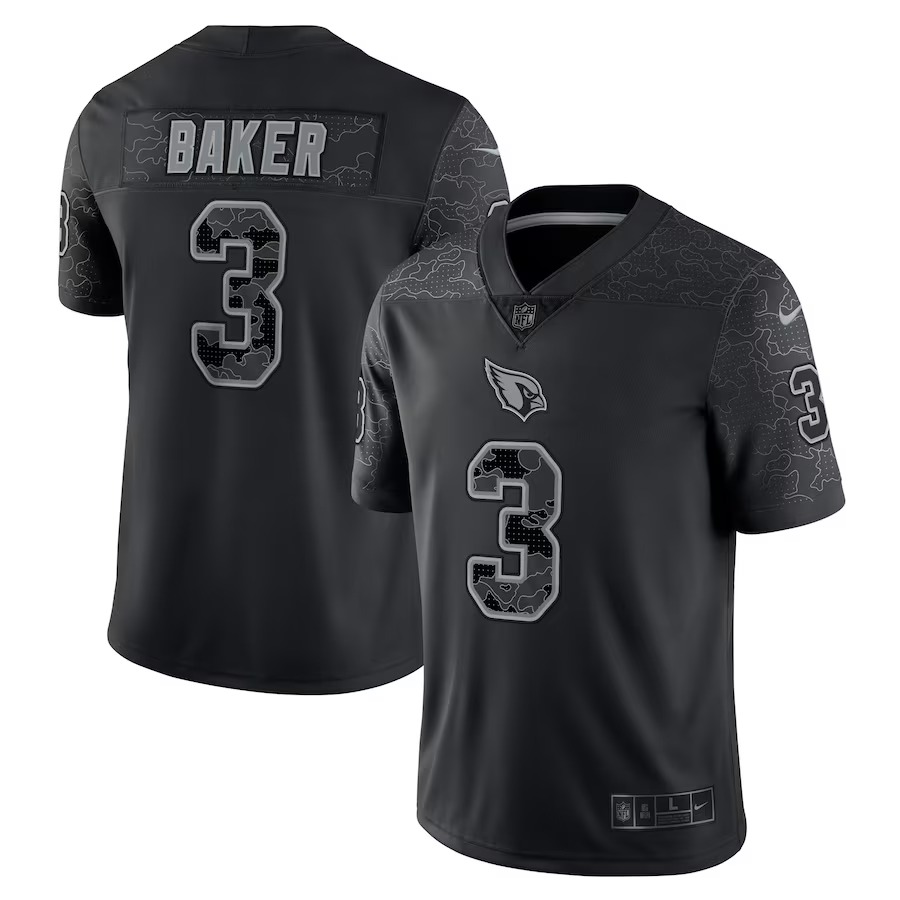 Men's Arizona Cardinals Budda Baker Nike Black RFLCTV Limited Jersey - Puhuasuan
