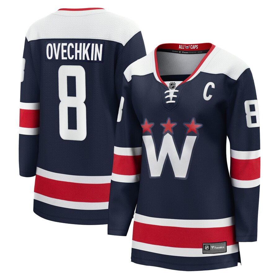Women's Washington Capitals Alexander Ovechkin Fanatics Branded Navy 2020/21 Alternate Premier Breakaway Player Jersey - Puhuasuan