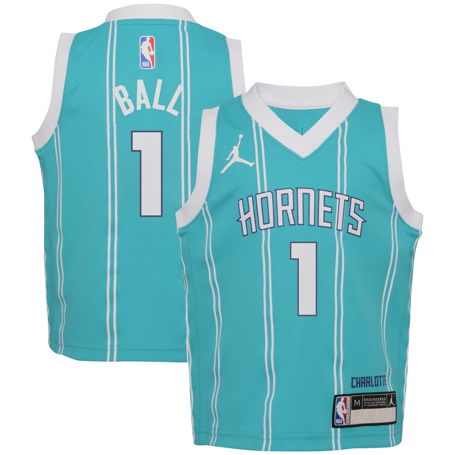 Preschool Charlotte Hornets LaMelo Ball Jordan Brand Teal Swingman Player Jersey - Icon Edition - Puhuasuan