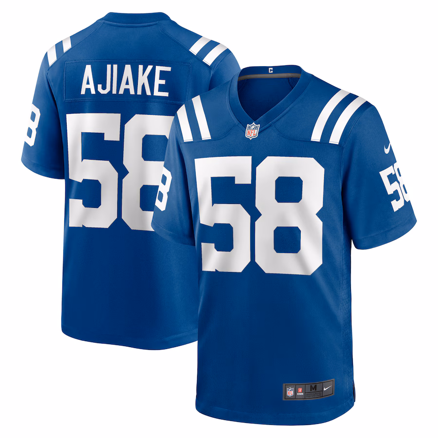 Men's Indianapolis Colts Austin Ajiake Nike  Royal Game Jersey - Puhuasuan