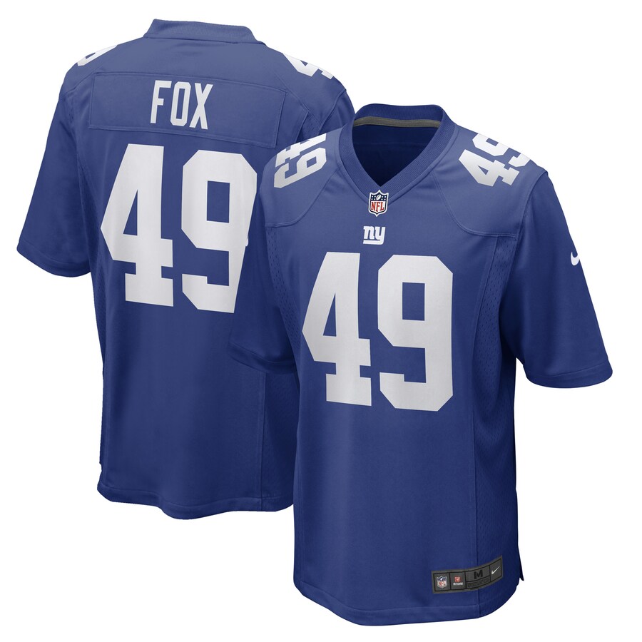 Men's New York Giants Tomon Fox Nike Royal Game Player Jersey - Puhuasuan