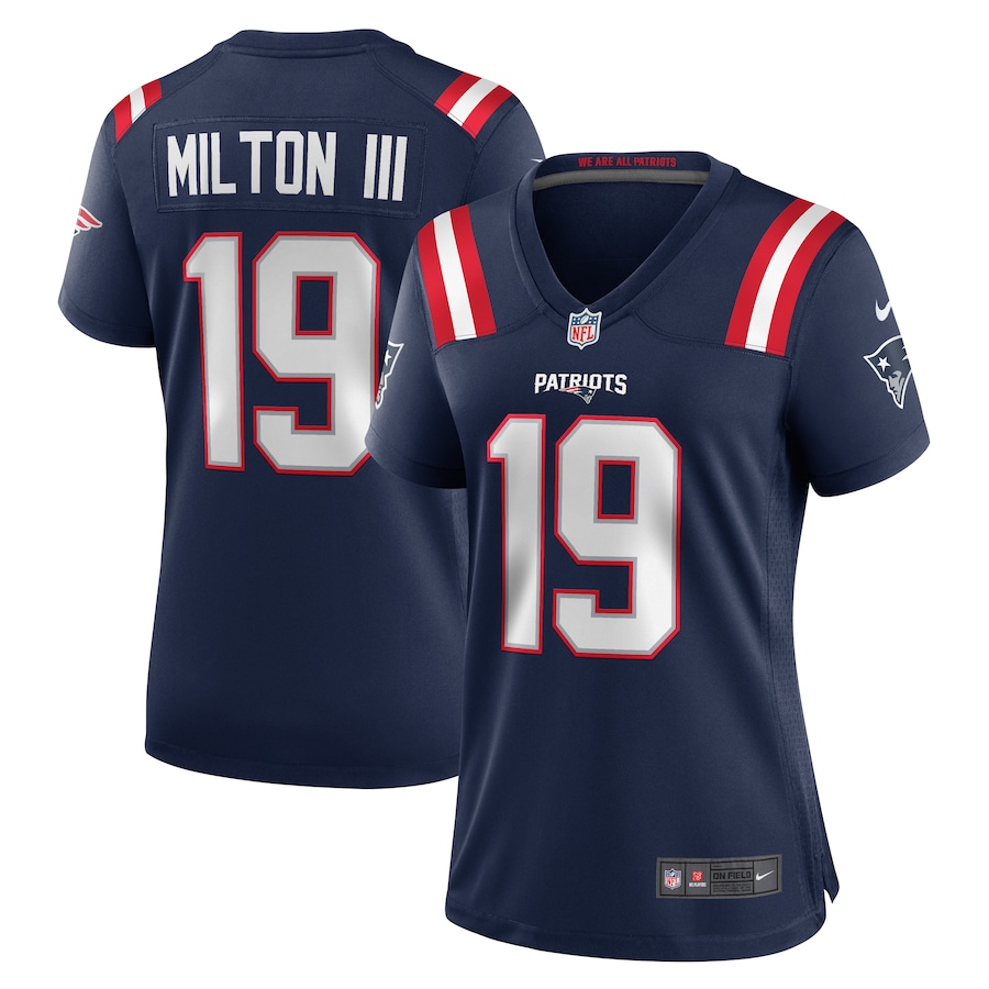 Women's New England Patriots Joe Milton III Nike Navy Game Jersey - Puhuasuan