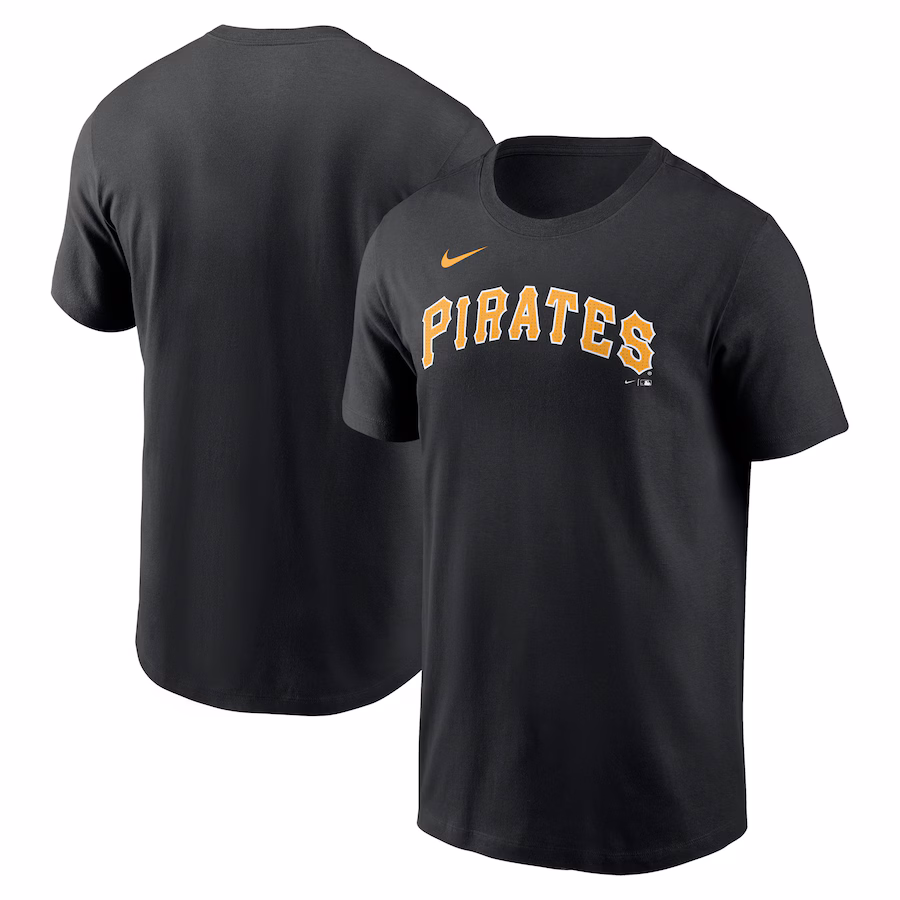 Men's Pittsburgh Pirates Nike Black Fuse Wordmark T-Shirt - Puhuasuan