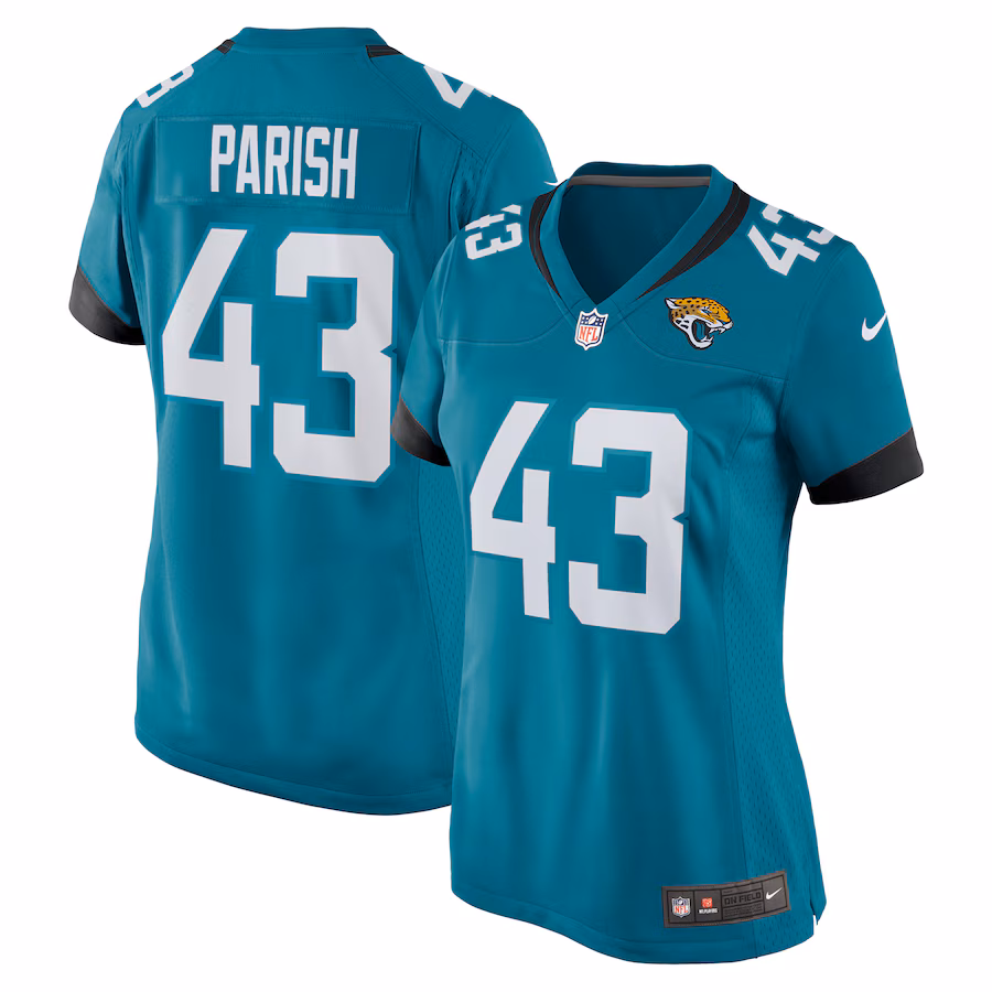 Women's Jacksonville Jaguars Derek Parish Nike  Teal  Game Jersey - Puhuasuan