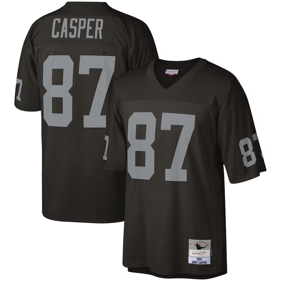 Men's Las Vegas Raiders Dave Casper Mitchell & Ness Black Legacy Replica Jersey - Puhuasuan