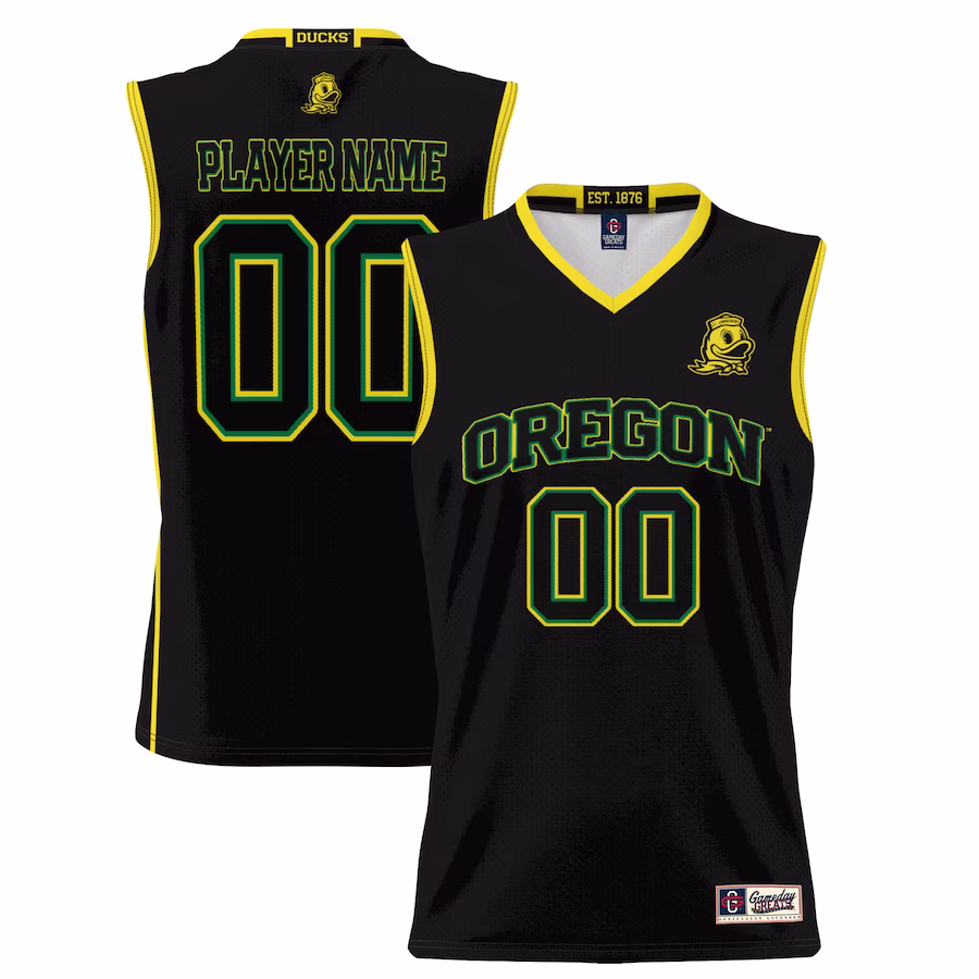 Oregon Ducks GameDay Greats Youth NIL Pick-A-Player Lightweight Basketball Jersey - Black - Puhuasuan