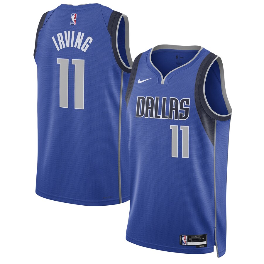 Unisex Dallas Mavericks Kyrie Irving Nike Blue Swingman Jersey - Icon Edition - Puhuasuan