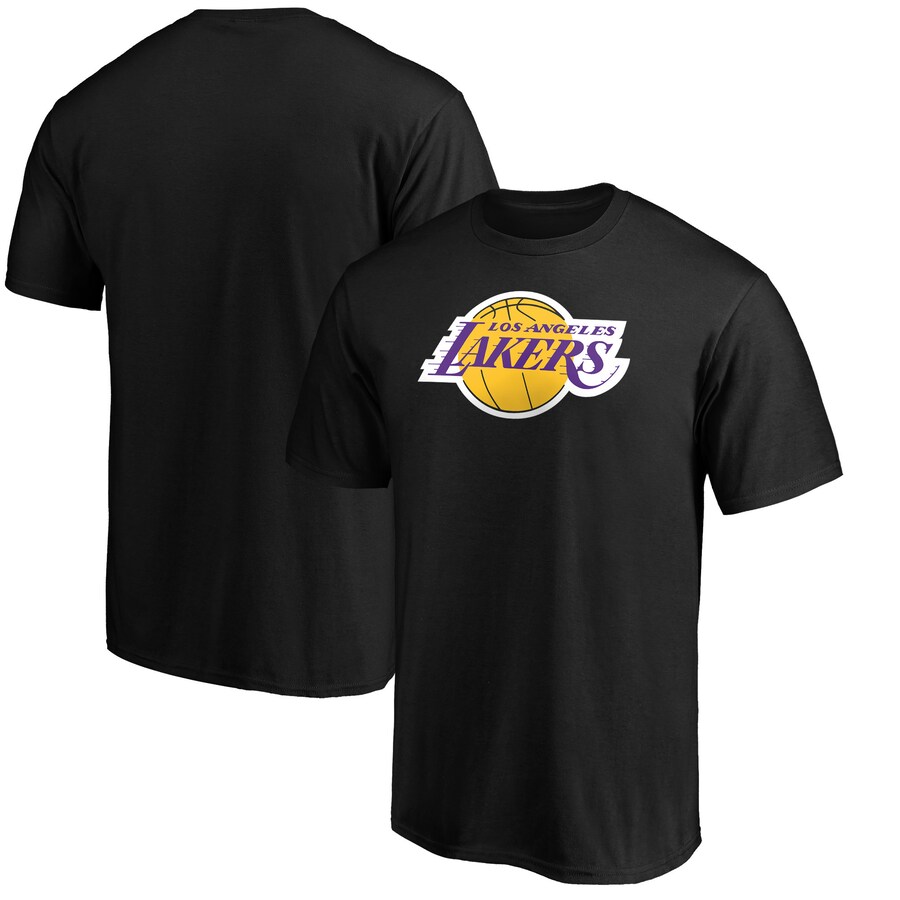 Men's Los Angeles Lakers  Black Primary Logo T-Shirt - Puhuasuan