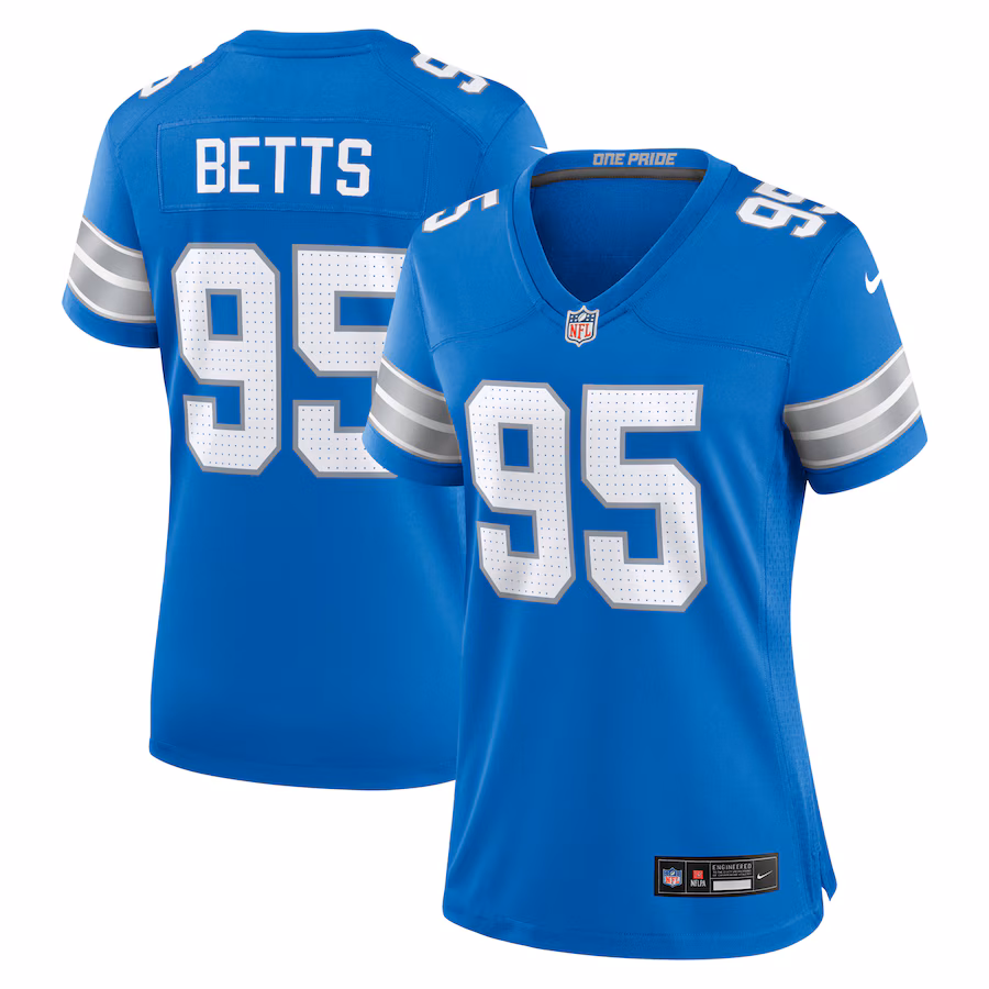 Women's Detroit Lions Mathieu Betts Nike  Blue Game Jersey - Puhuasuan