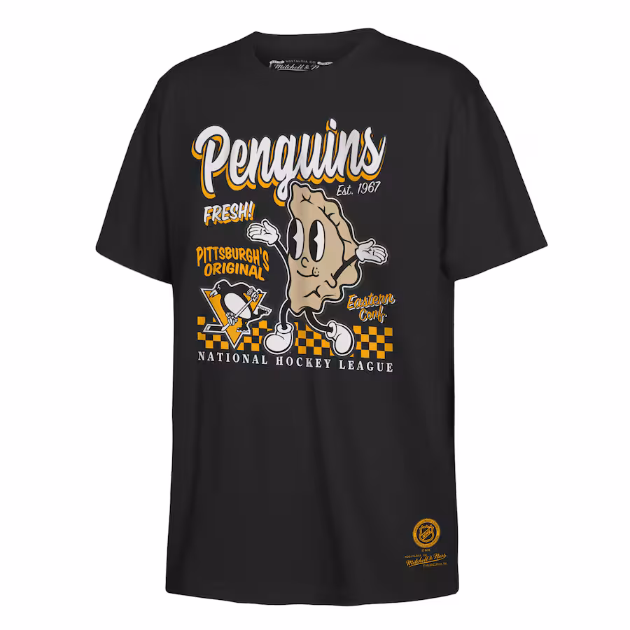 Youth Pittsburgh Penguins Mitchell & Ness Black Concession Stand T-Shirt - Puhuasuan