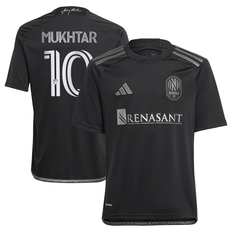 Youth Nashville SC Hany Mukhtar adidas Black 2023 Man In Black Kit Replica Player Jersey - Puhuasuan
