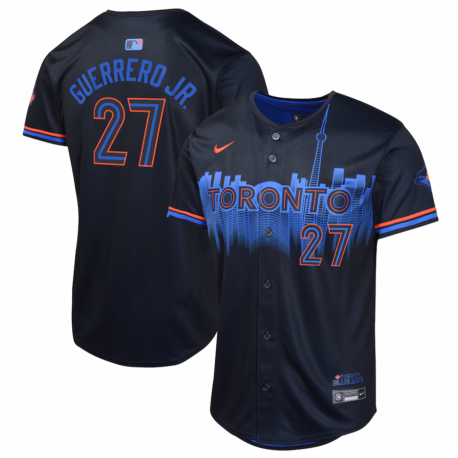 Youth Toronto Blue Jays Vladimir Guerrero Nike Navy 2024 City Connect Limited Player Jersey - Puhuasuan