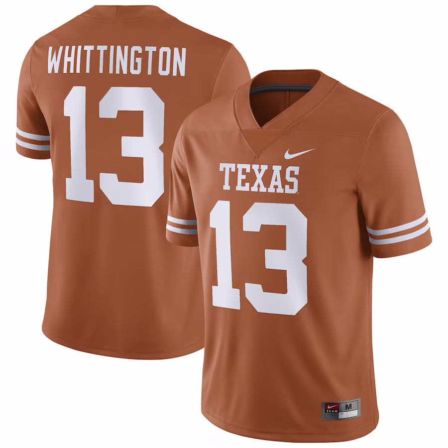 Jordan Whittington Texas Longhorns Nike Player Game Jersey - Texas Orange - Puhuasuan