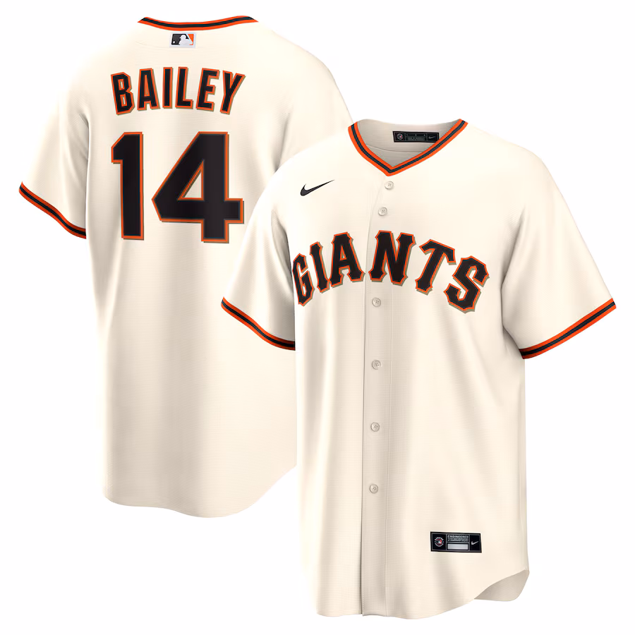Men's San Francisco Giants Patrick Bailey Nike Cream Home Replica Jersey - Puhuasuan