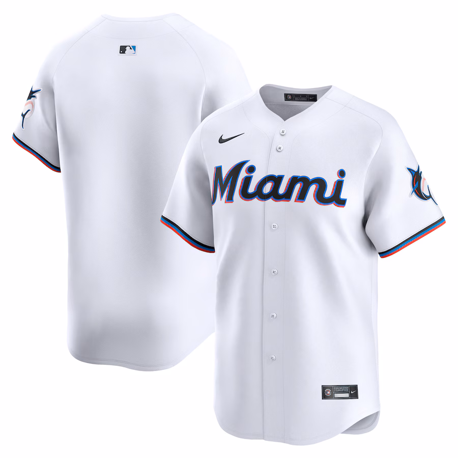 Youth Miami Marlins Nike White Home Limited Jersey - Puhuasuan