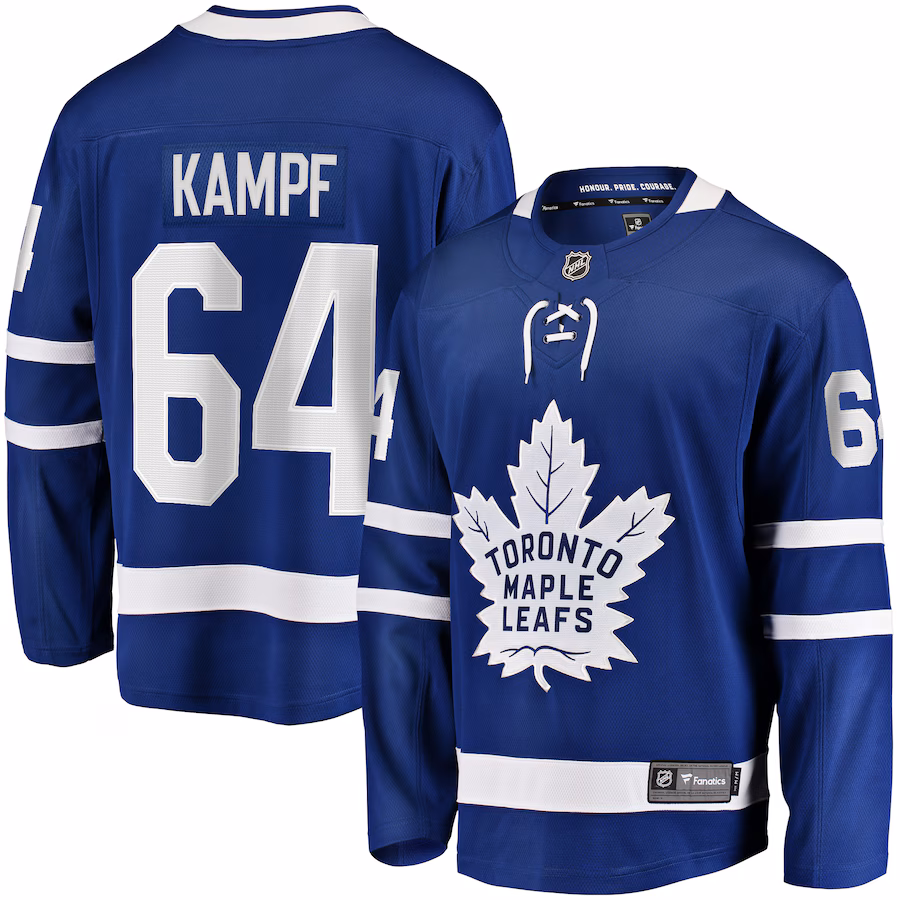 Men's Toronto Maple Leafs David Kampf Fanatics Blue Home Premier Breakaway Player Jersey - Puhuasuan
