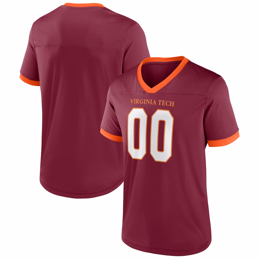 Men's Maroon Virginia Tech Hokies The Cut Football Jersey - Puhuasuan