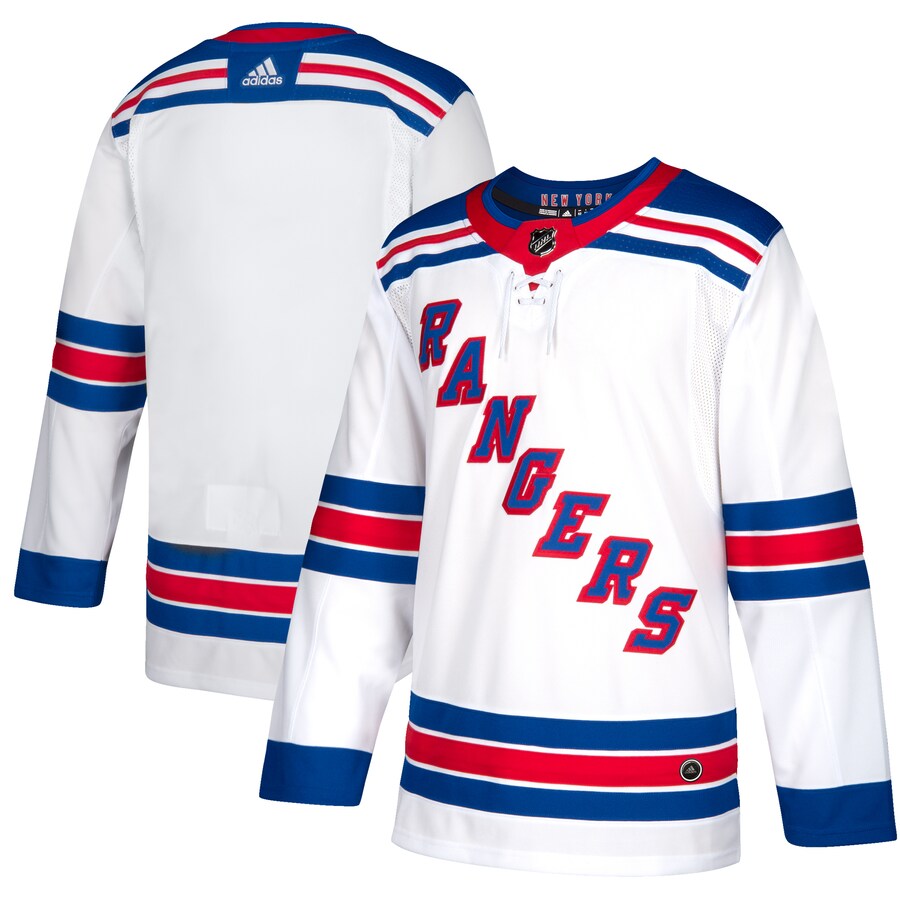 Men's New York Rangers adidas White Away Authentic Blank Jersey - Puhuasuan