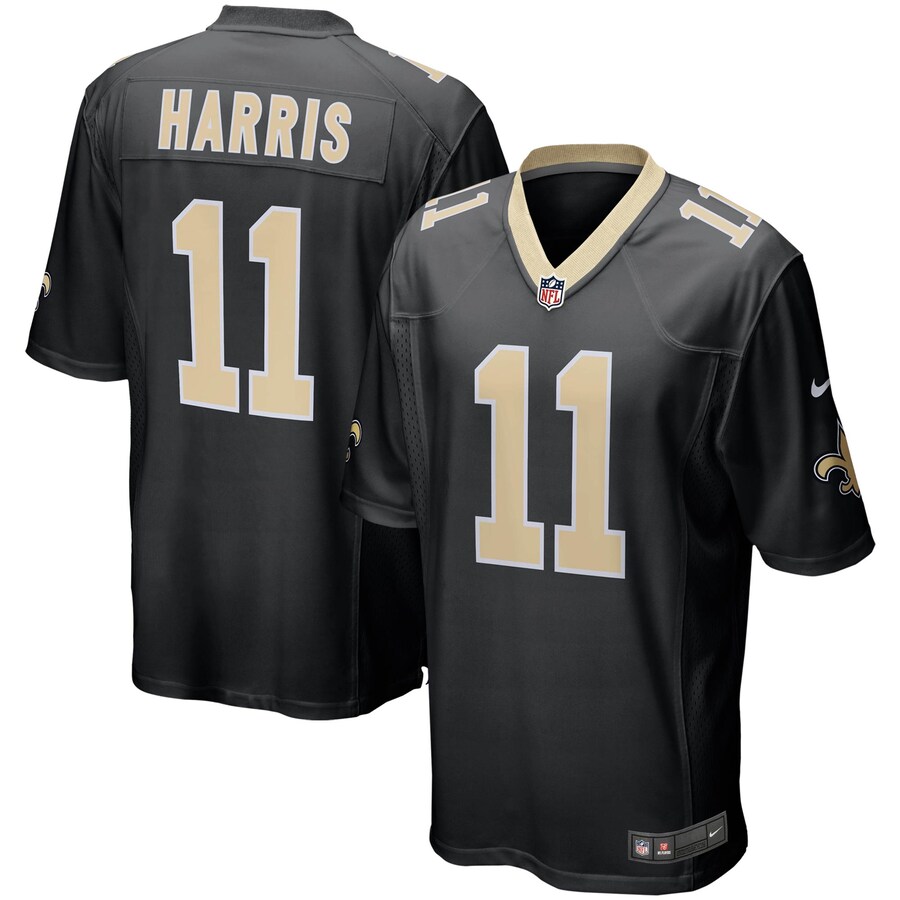 Men's New Orleans Saints Deonte Harris Nike Black Game Player Jersey - Puhuasuan