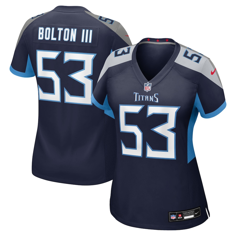 Women's Tennessee Titans Curtis Bolton III Nike Navy Team Game Jersey - Puhuasuan