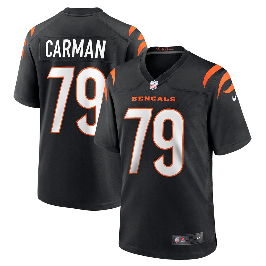 Men's Cincinnati Bengals Jackson Carman Nike Black Game Jersey - Puhuasuan