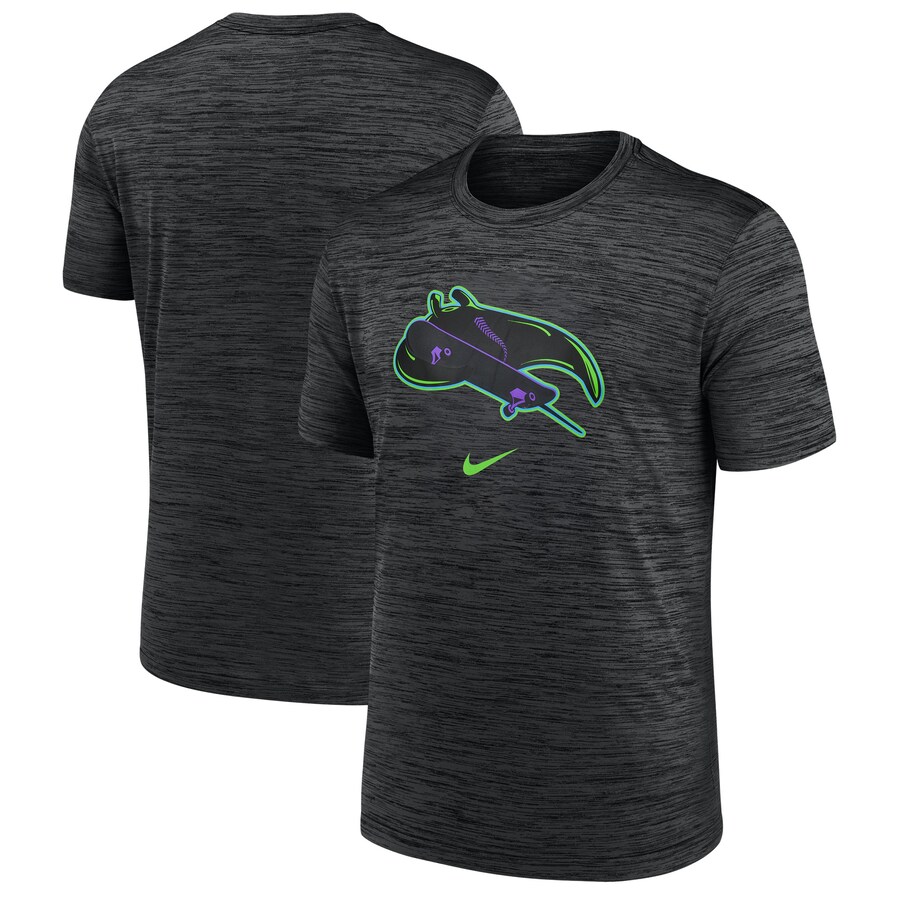 Men's Tampa Bay Rays Nike Black Authentic Collection City Connect Velocity Performance T-Shirt - Puhuasuan