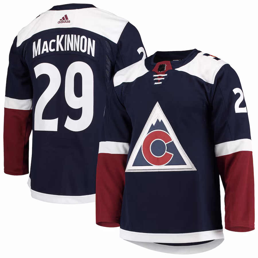 Men's Colorado Avalanche Nathan MacKinnon adidas Navy Alternate Primegreen Authentic Player Jersey - Puhuasuan