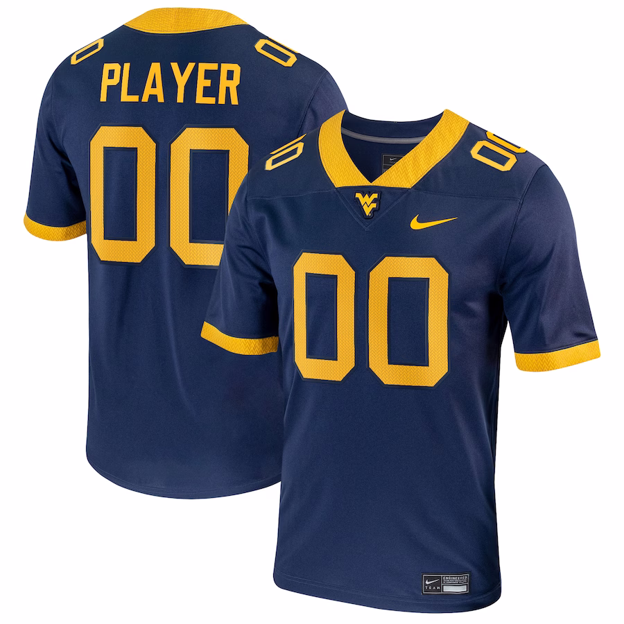 West Virginia Mountaineers Nike Pick-A-Player NIL Replica Football Jersey - Navy - Puhuasuan