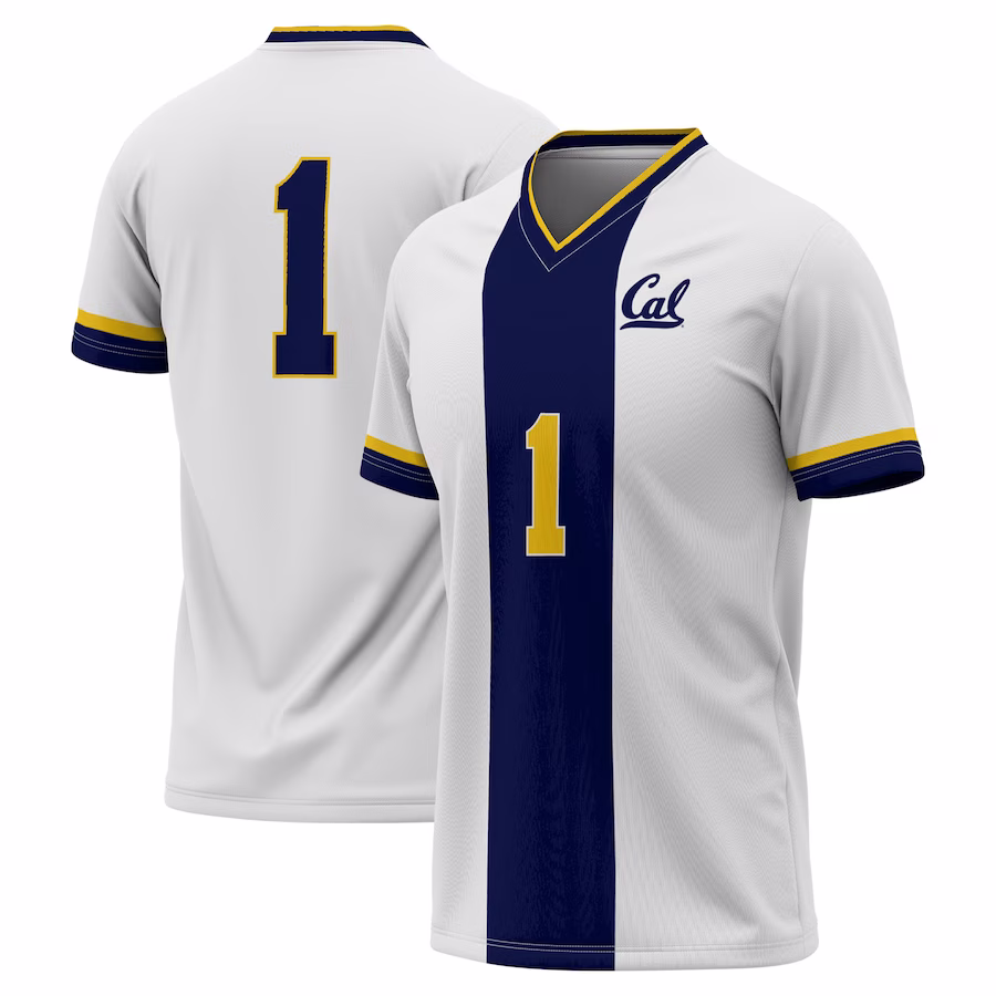 #1 Cal Bears GameDay Greats Youth Lightweight Soccer Fashion Jersey - White - Puhuasuan