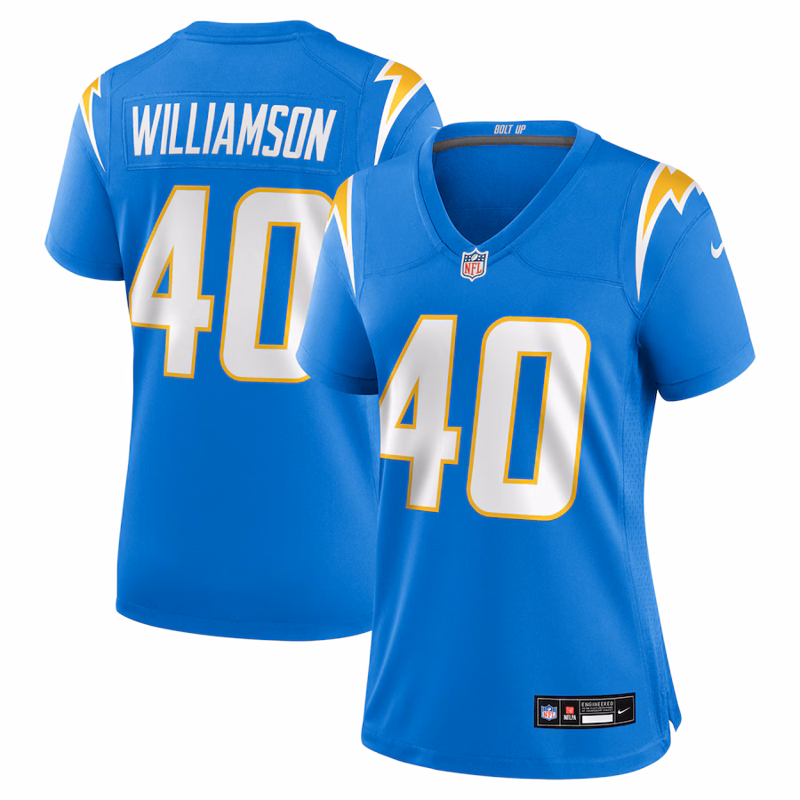 Women's Los Angeles Chargers Kendall Williamson Nike Powder Blue Game Jersey - Puhuasuan