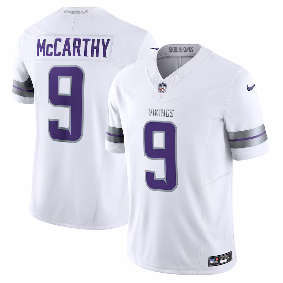 Men's Minnesota Vikings J.J. McCarthy Nike White Vapor F.U.S.E. Limited Jersey - Puhuasuan